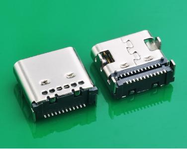 24P SMD L=7,9 mm su plastikiniu stulpeliu USB 3.1 tipo C jungties vidinis lizdas KLS1-5407